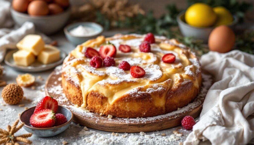 Puddingkuchen mit Streuseln: Dieses Rezept erreicht tatsächlich Konditor-Niveau