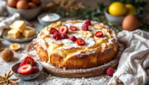 Puddingkuchen mit Streuseln: Dieses Rezept erreicht tatsächlich Konditor-Niveau