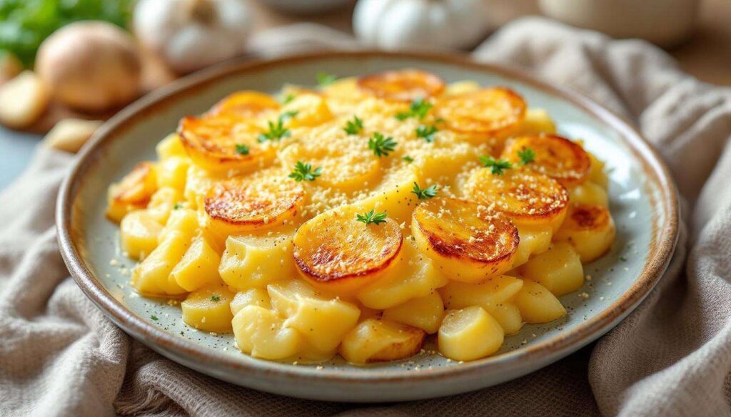 Kartoffelgratin ohne Sahne: Mit dieser Zutat wird er trotzdem unglaublich cremig