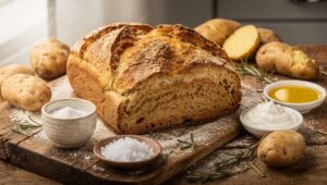 Kartoffelbrot ohne Hefe: In 10 Minuten vorbereitet, außen knusprig, innen saftig