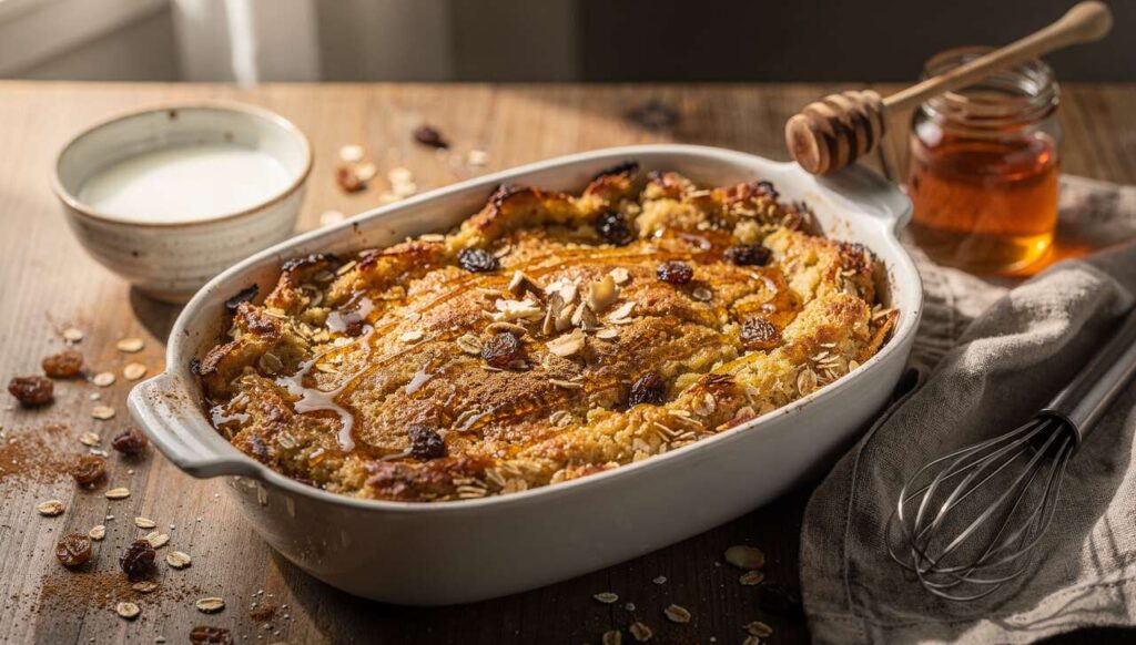 Haferflocken-Auflauf zum Frühstück: Warm, sättigend und in 15 Minuten im Ofen