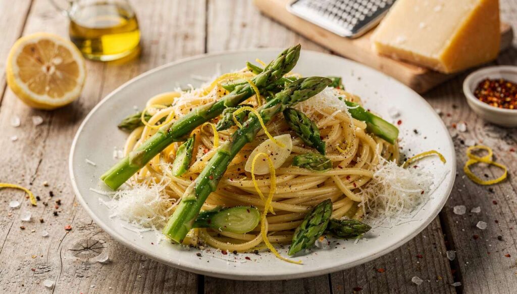 Schnelle Frühlingspasta: Spargel, Zitrone und Parmesan in nur 15 Minuten