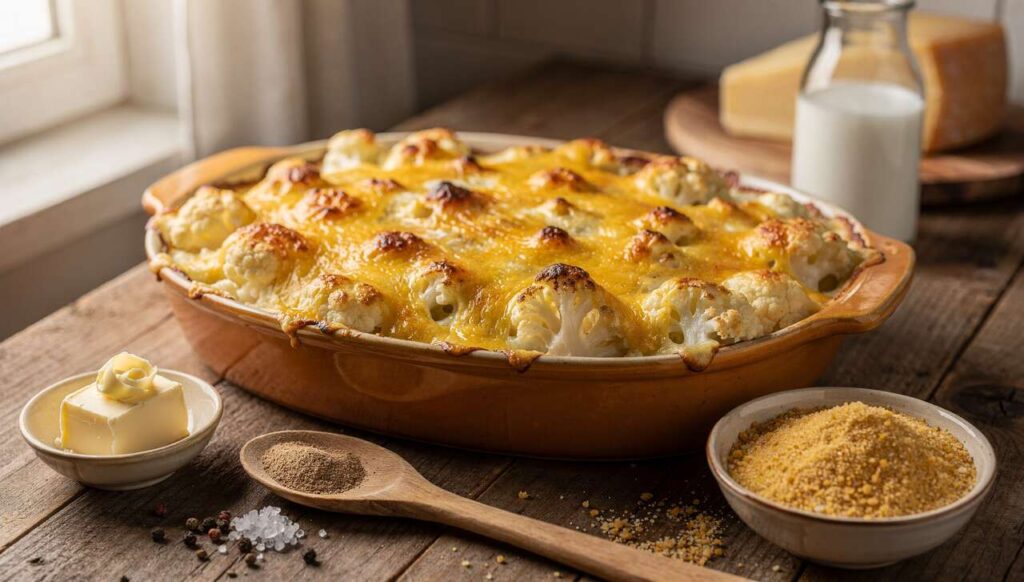Blumenkohl-Auflauf mit Käsekruste: Schnell, vegetarisch und überraschend sättigend