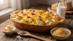 Blumenkohl-Auflauf mit Käsekruste: Schnell, vegetarisch und überraschend sättigend