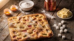 Rhabarberkuchen vom Blech: Dieses Rezept gelingt auch Backanfängern beim ersten Mal