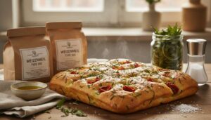 Focaccia mit Bärlauch und Fleur de Sel, das Brot das jeden Osterbrunch aufwertet!