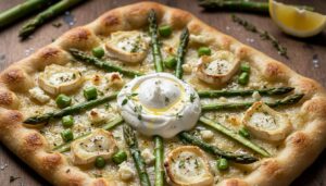 Schnelle Flammkuchen mit Spargel und Ziegenkäse: Fertig in nur 15 Minuten