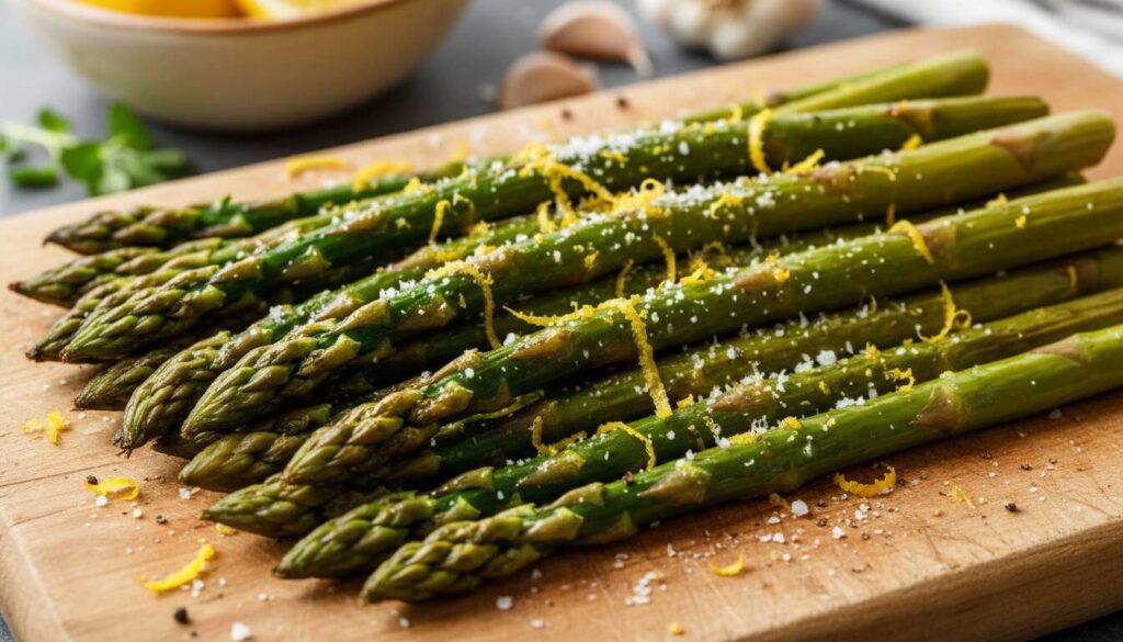 Spargel im Airfryer, mit Parmesan und Zitrone in 8 Minuten perfekt geröstet