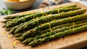 Spargel im Airfryer, mit Parmesan und Zitrone in 8 Minuten perfekt geröstet
