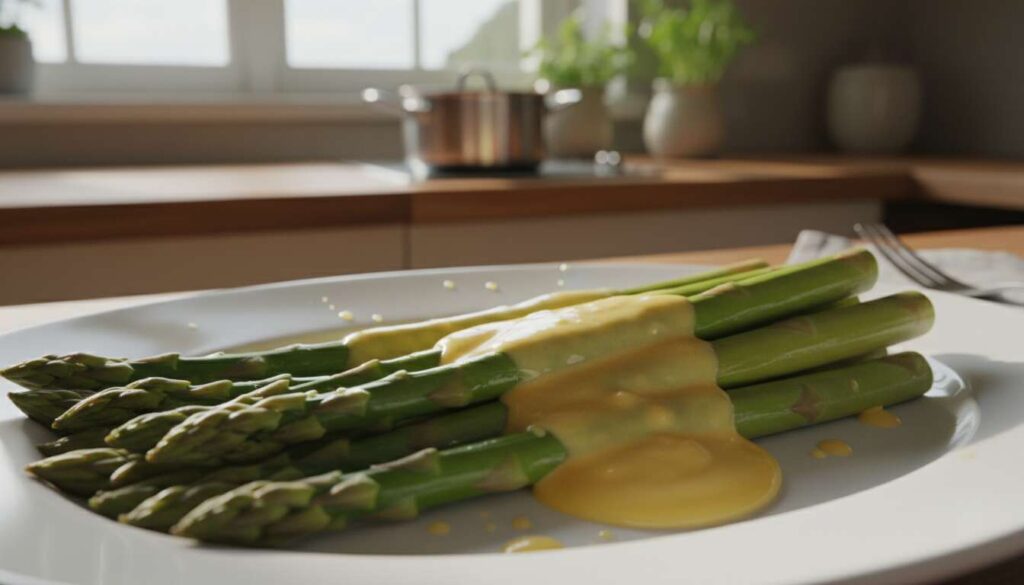 Grüner Spargel mit Sauce Hollandaise: Warum ein Sternekoch nur Butter vom Bauernhof nimmt