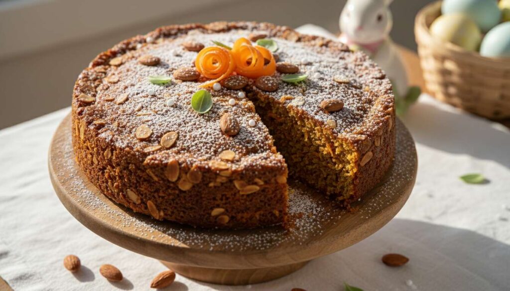 Karottenkuchen ohne Mehl, das saftige Osterrezept mit nur fünf Zutaten