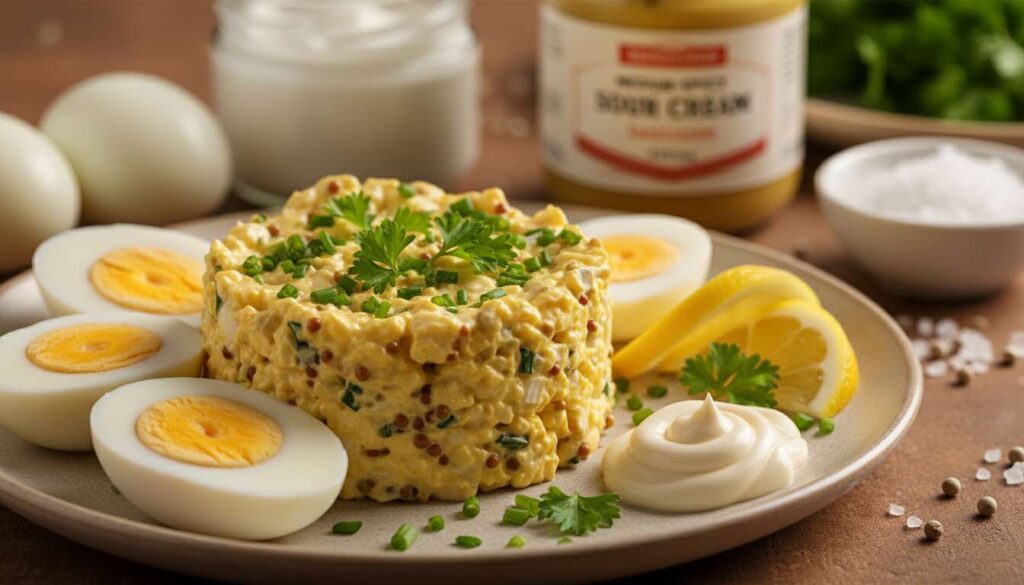 Eiersalat wie vom Feinkostladen, mit diesem Senf-Trick wird er besonders cremig