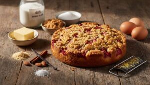 Rhabarber-Streuselkuchen: Das Rezept einer Konditormeisterin aus dem Schwarzwald