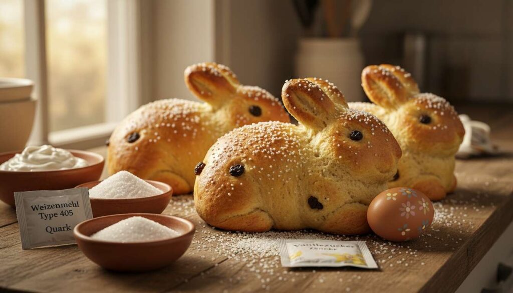 Quark-Osterhasen backen, in 25 Minuten fertig und perfekt für Kinder!